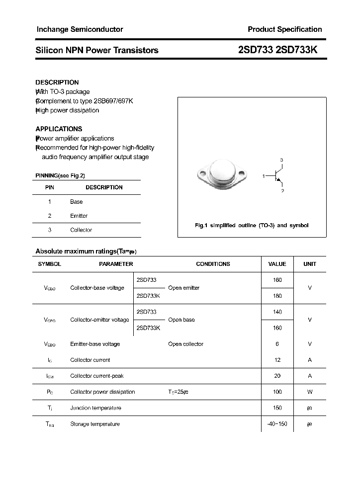 2SD733K_8133127.PDF Datasheet