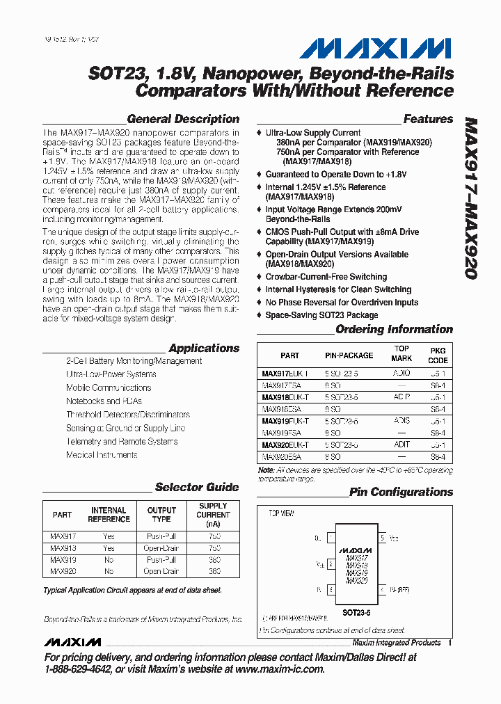 MAX920_8134598.PDF Datasheet