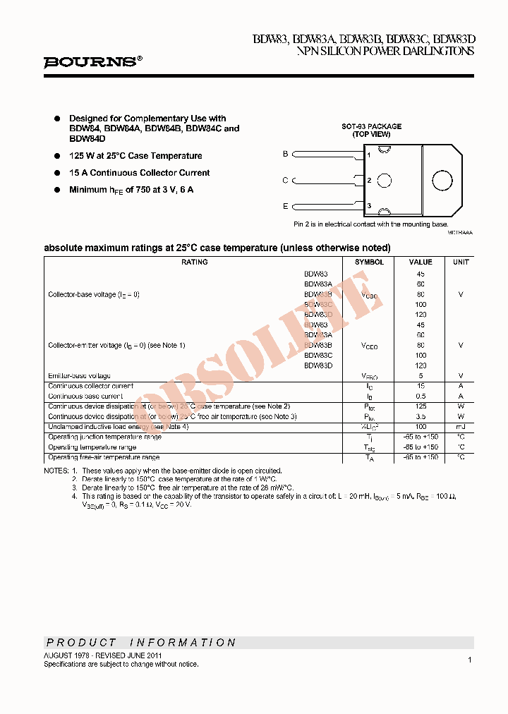 BDW83_8138876.PDF Datasheet