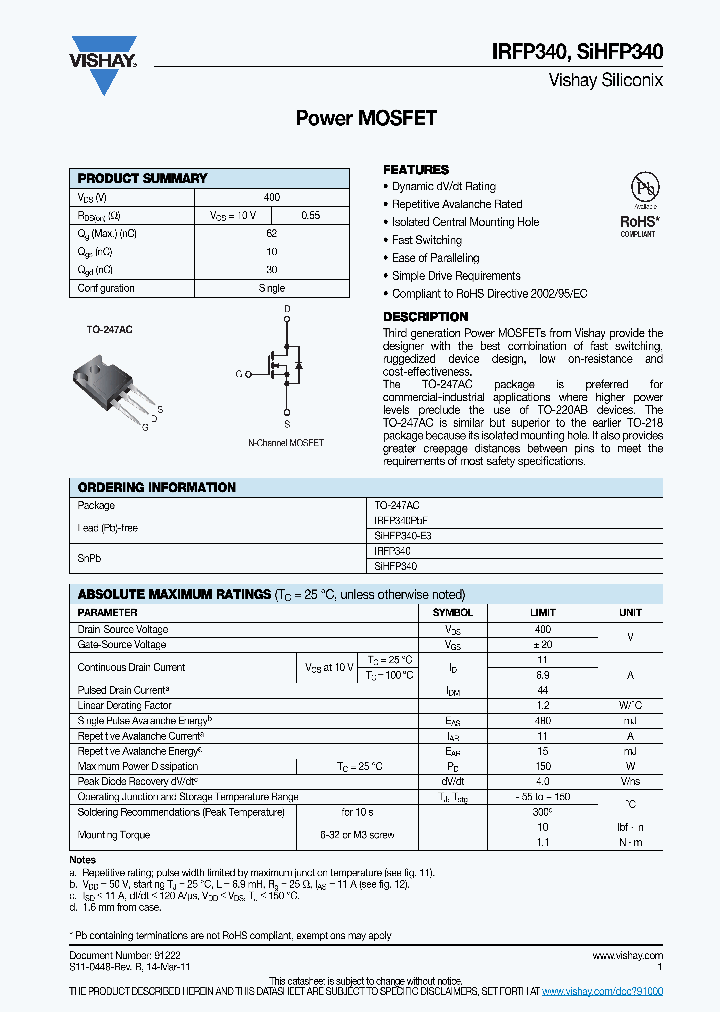 IRFP340_8140177.PDF Datasheet