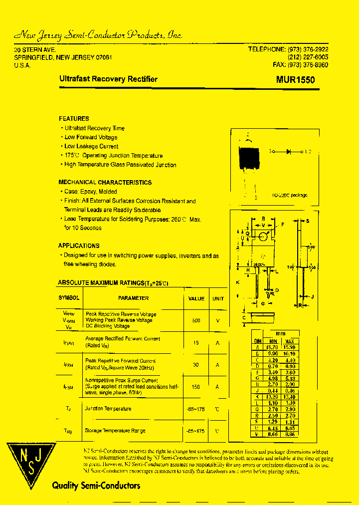 MUR1550_8141740.PDF Datasheet