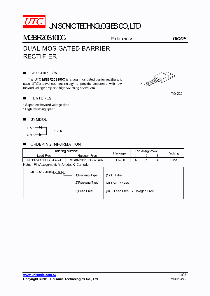 MGBR20S100CG-TA3-T_8142855.PDF Datasheet