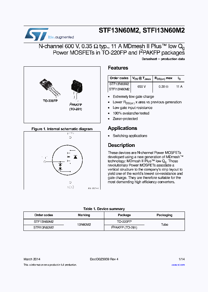 STF13N60M2_8142981.PDF Datasheet