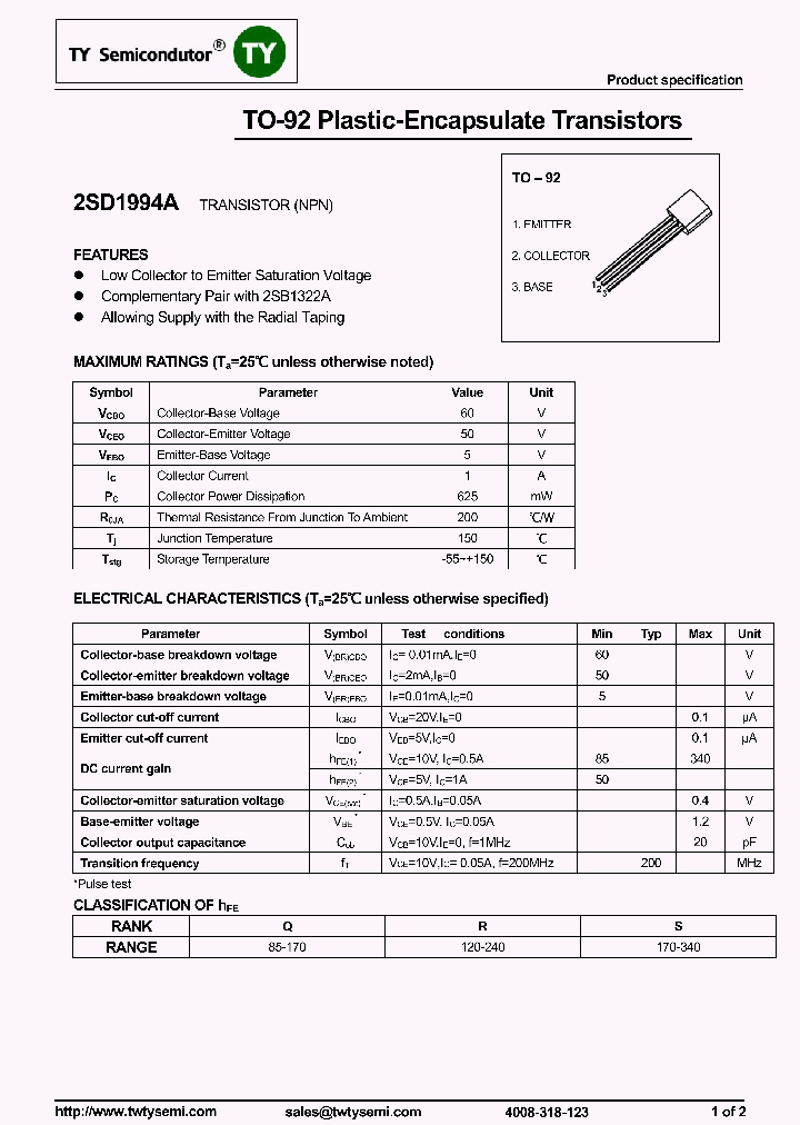 2SD1994A_8143095.PDF Datasheet