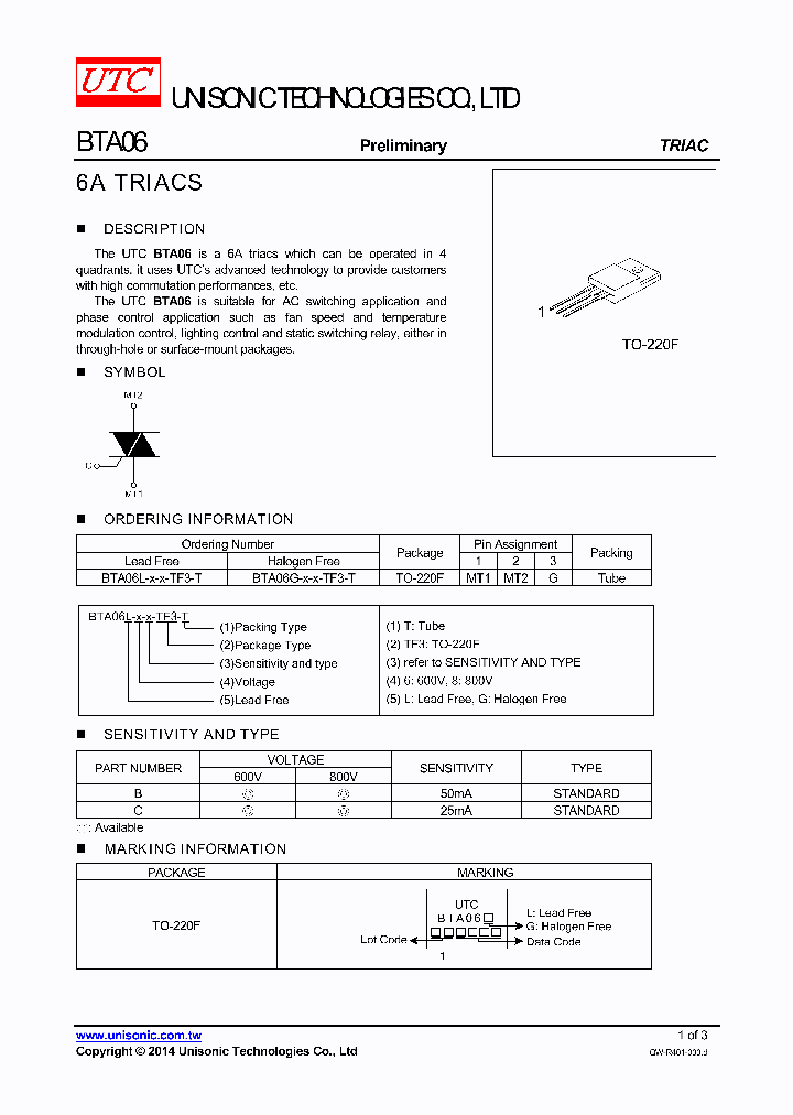 BTA06_8148400.PDF Datasheet