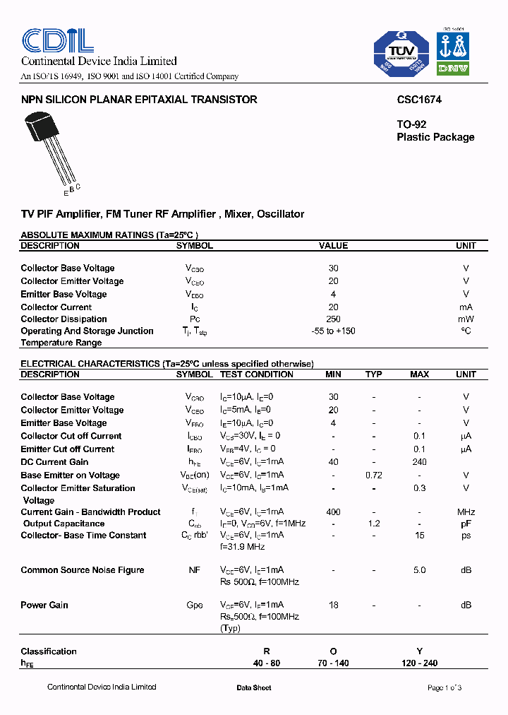 CSC1674_8154213.PDF Datasheet