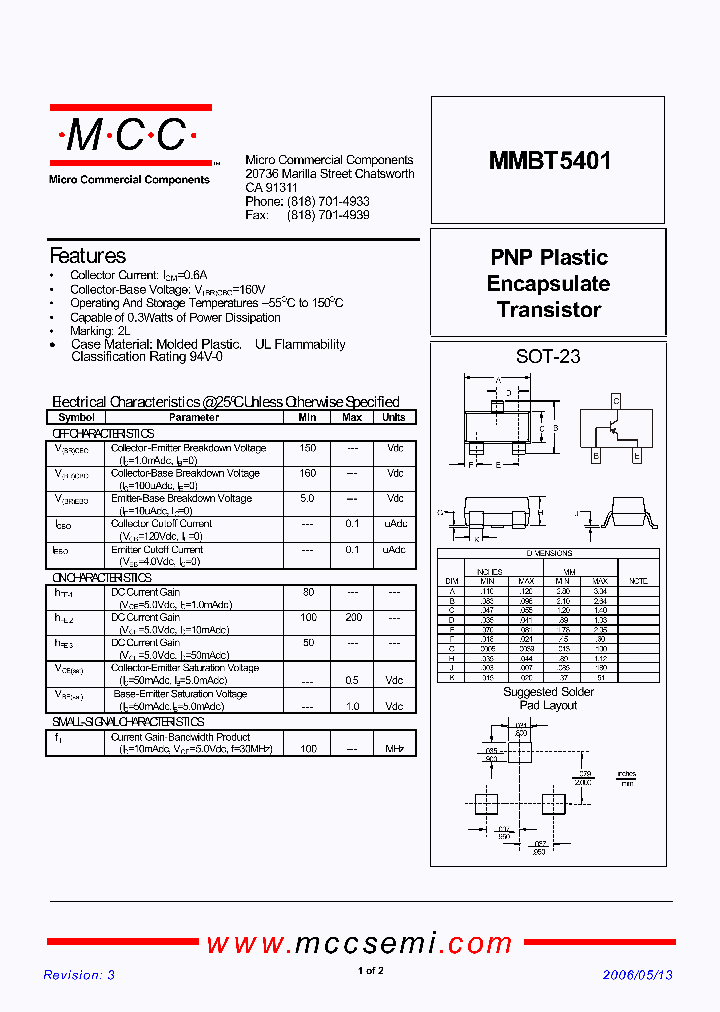 MMBT5401_8155405.PDF Datasheet