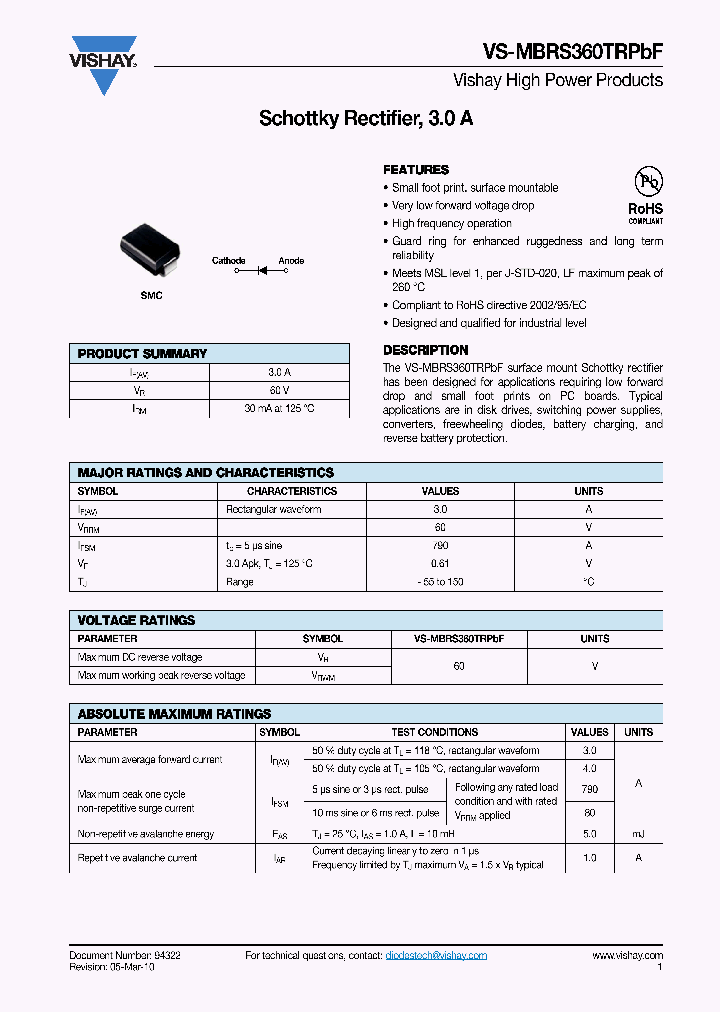 VS-MBRS360TRPBF_8156701.PDF Datasheet
