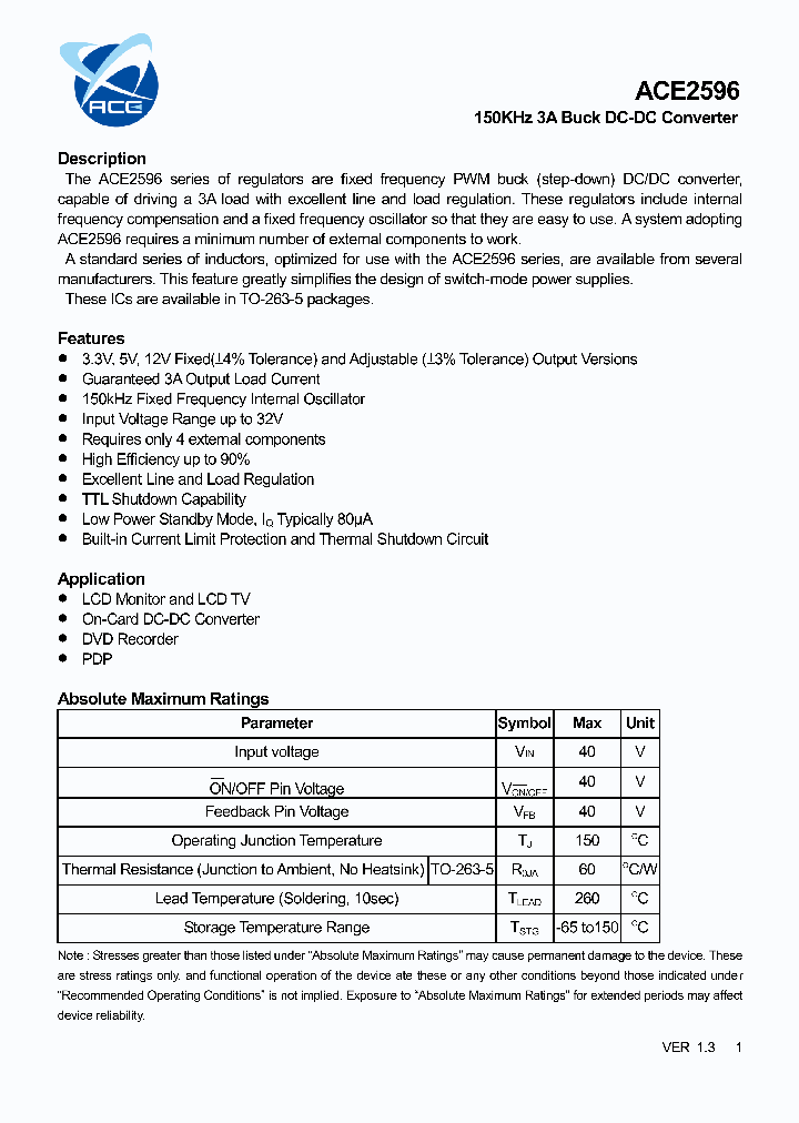 ACE259650WMH_8157065.PDF Datasheet
