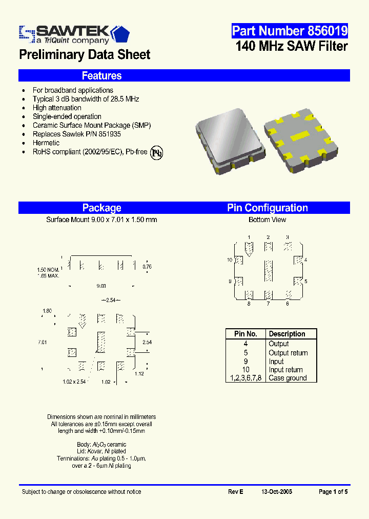 856019-15_8158772.PDF Datasheet