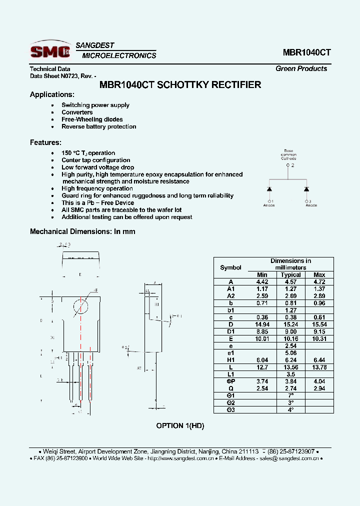 MBR1040CT_8162343.PDF Datasheet
