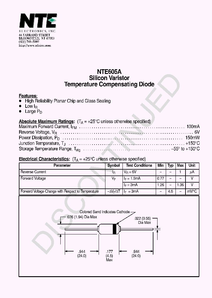 NTE605A-07_8167695.PDF Datasheet
