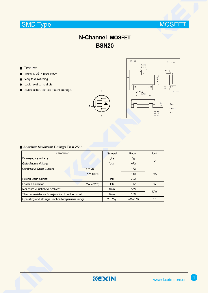 BSN20_8173666.PDF Datasheet