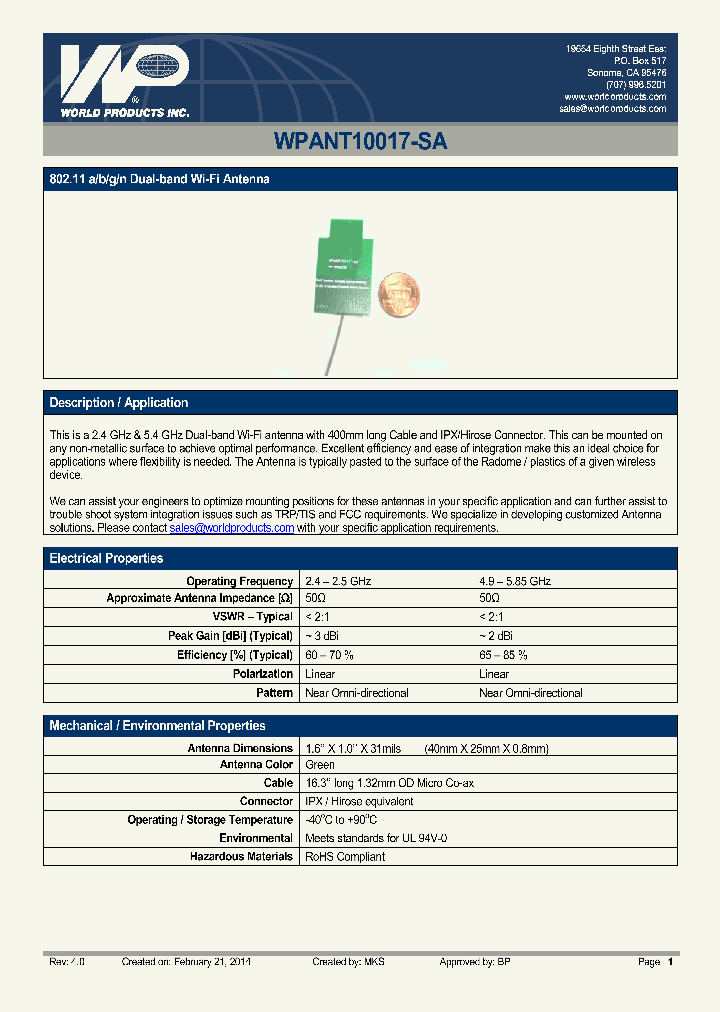 WPANT10017-SA_8176852.PDF Datasheet