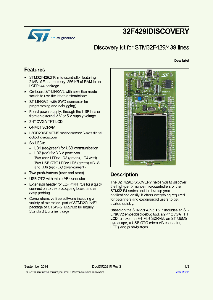 STM32F429I-DISCO_8179410.PDF Datasheet
