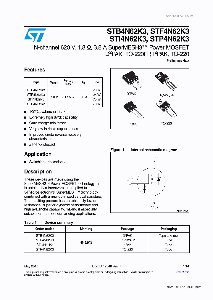 STF4N62K3_7828514.PDF Datasheet