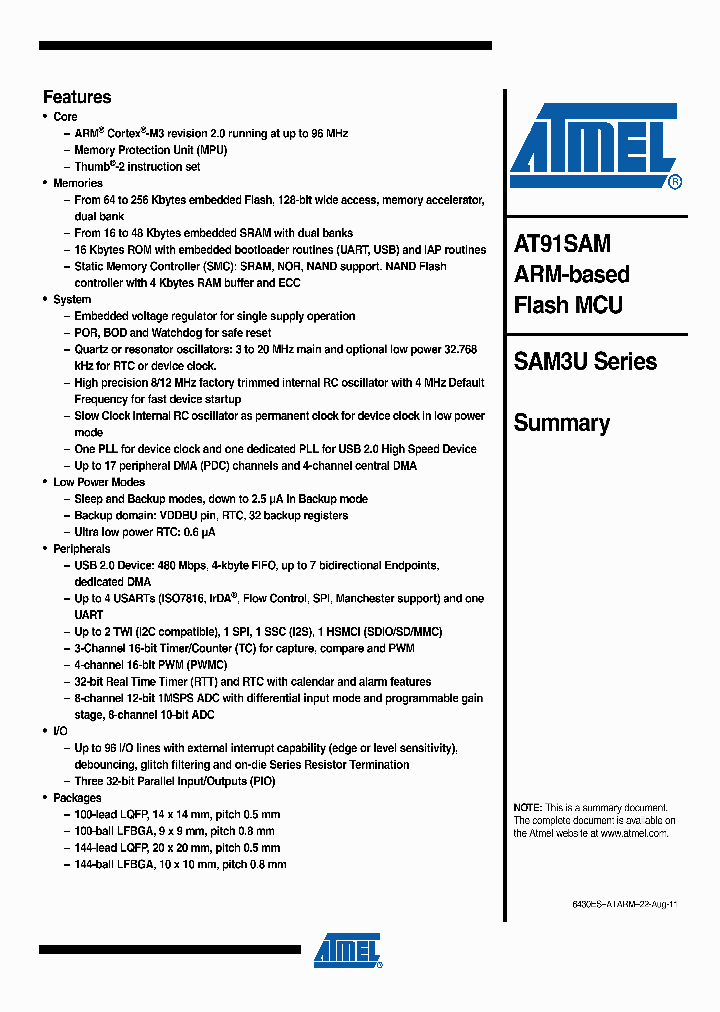 SAM3U_8181714.PDF Datasheet