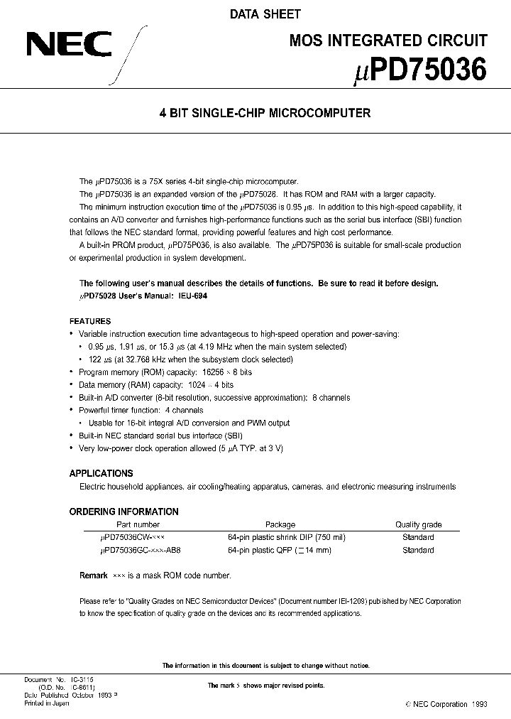 UPD75036GC_8185002.PDF Datasheet