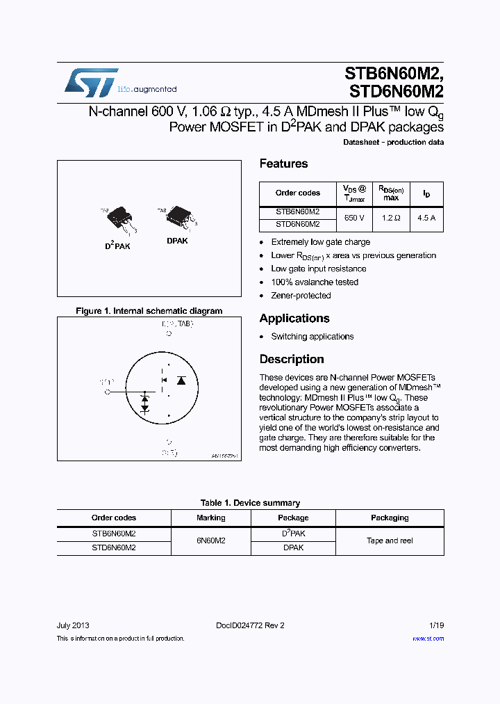 STB6N60M2_8187504.PDF Datasheet