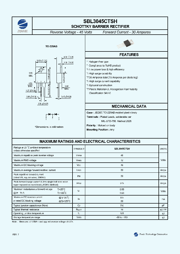 SBL3045CTSH_8187487.PDF Datasheet