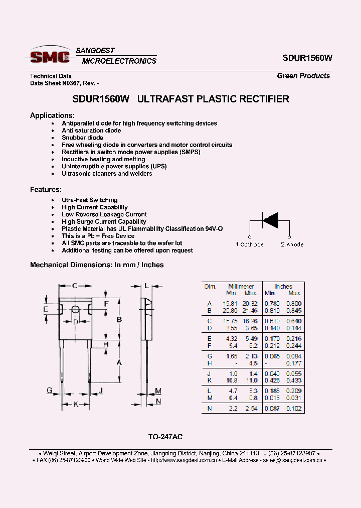 SDUR1560W_8189014.PDF Datasheet
