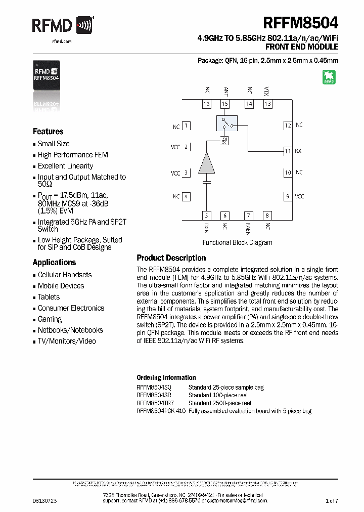 RFFM8504PCK-410_8189905.PDF Datasheet
