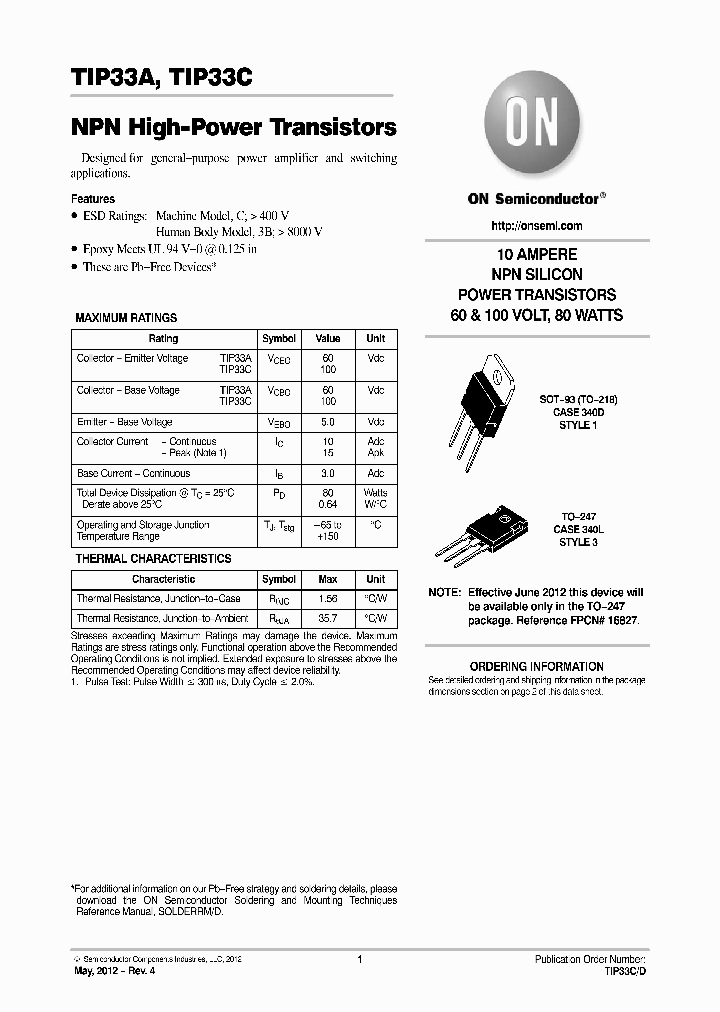 TIP33A_8190333.PDF Datasheet