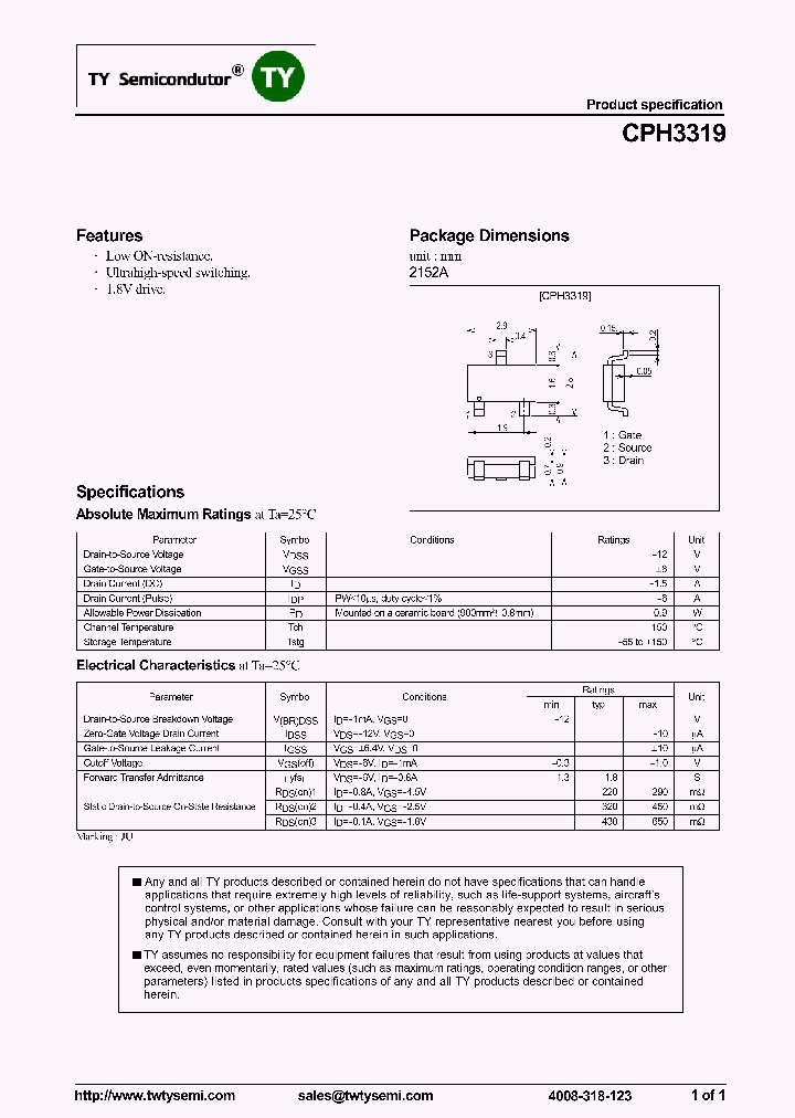CPH3319_8191734.PDF Datasheet