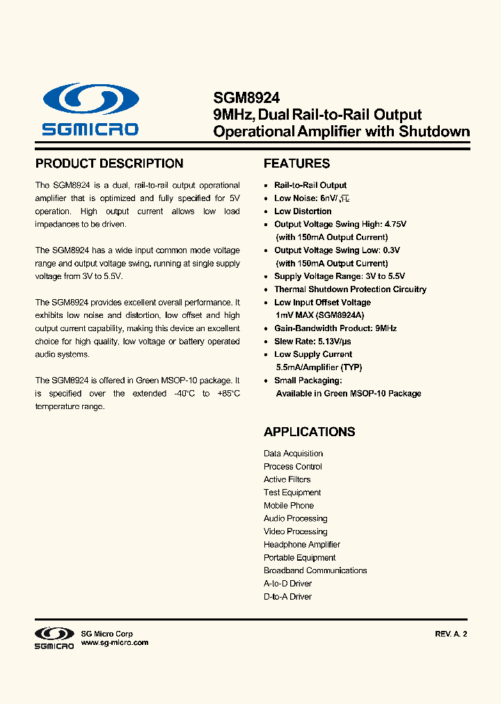SGM8924A_8192667.PDF Datasheet