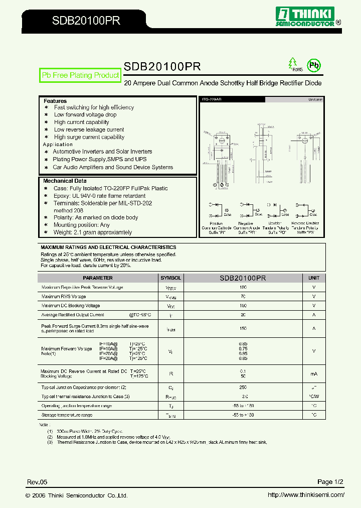 SDB20100PR_8192835.PDF Datasheet