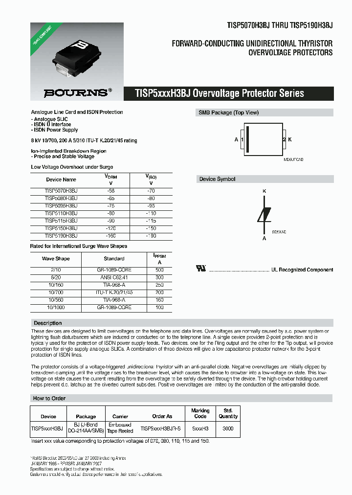 TISP5190H3BJ_8199261.PDF Datasheet