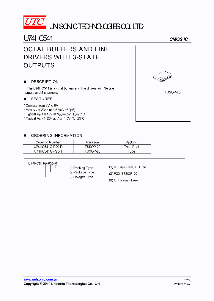 U74HC541_8201195.PDF Datasheet