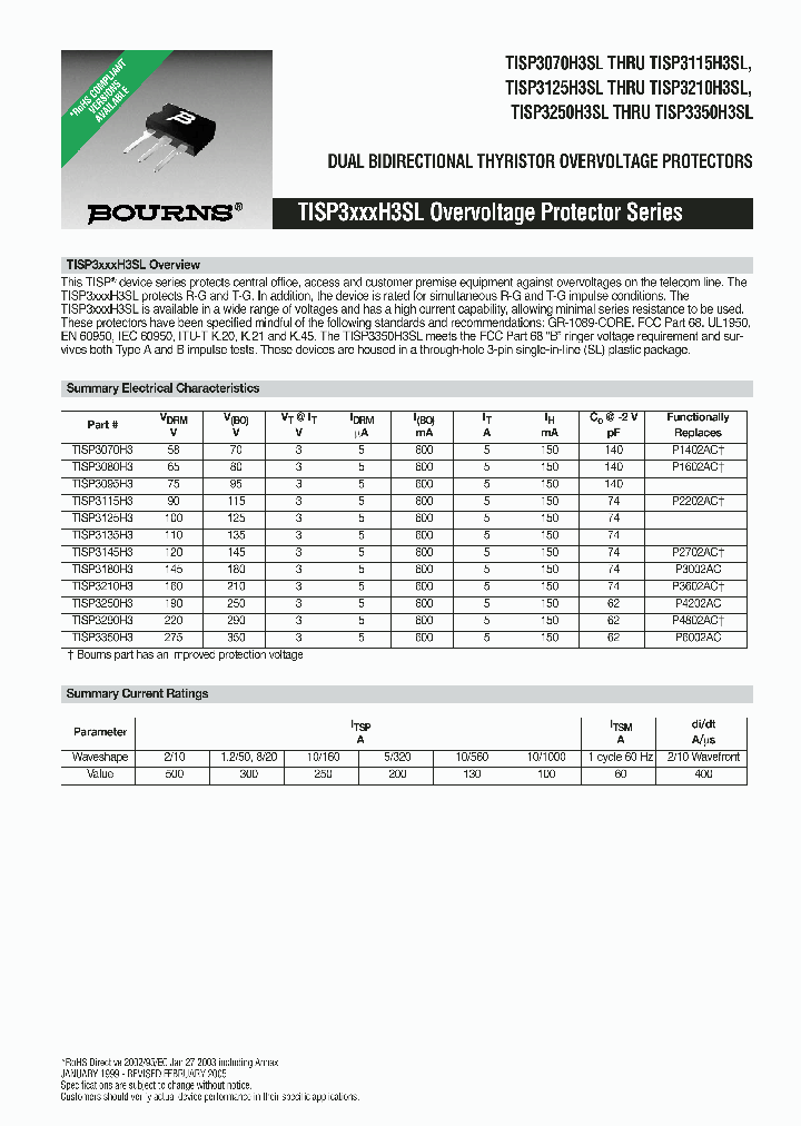 TISP3350H3_8201467.PDF Datasheet