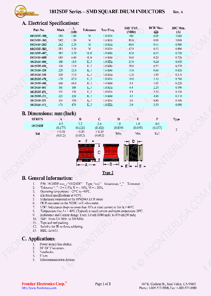 1812SDF470_8202370.PDF Datasheet