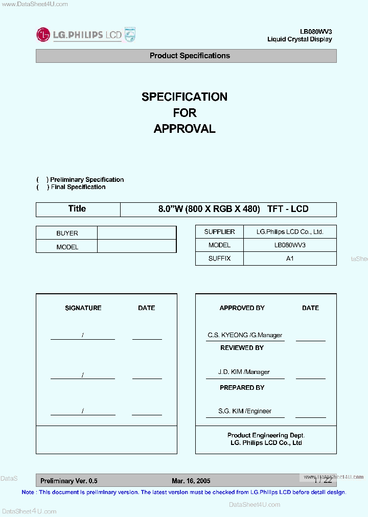 LB080WV3-A1_7831449.PDF Datasheet