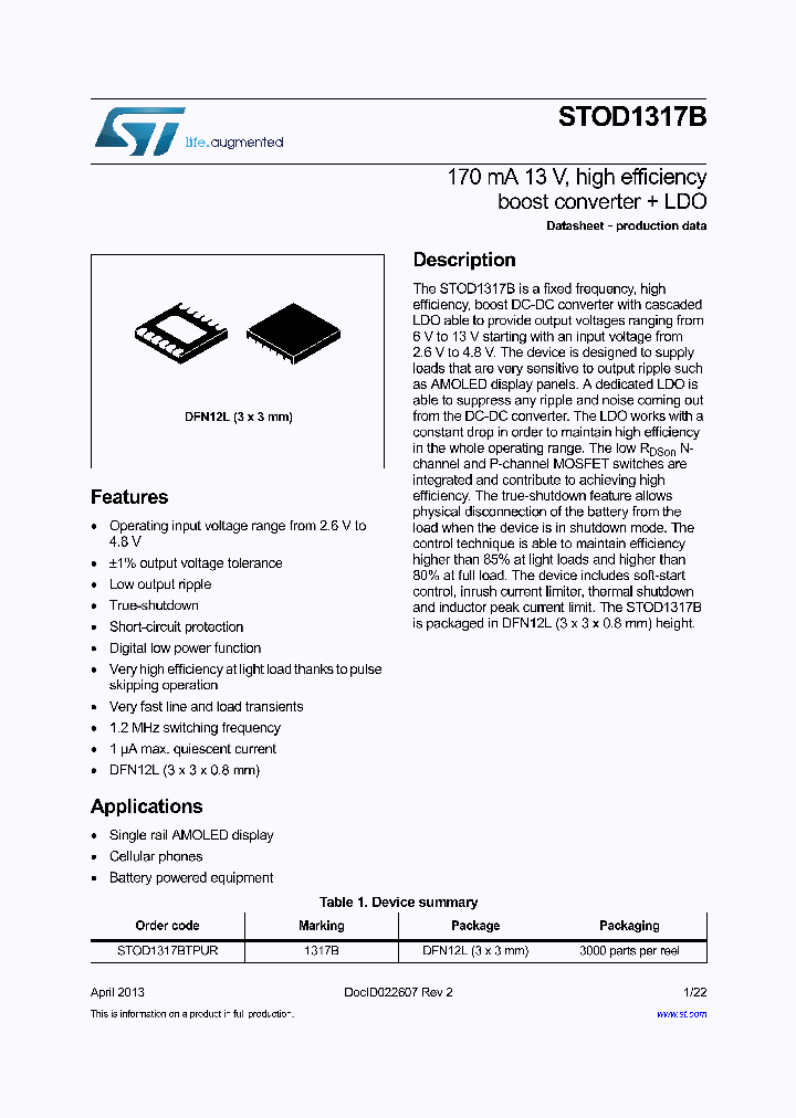 STOD1317B_8206448.PDF Datasheet