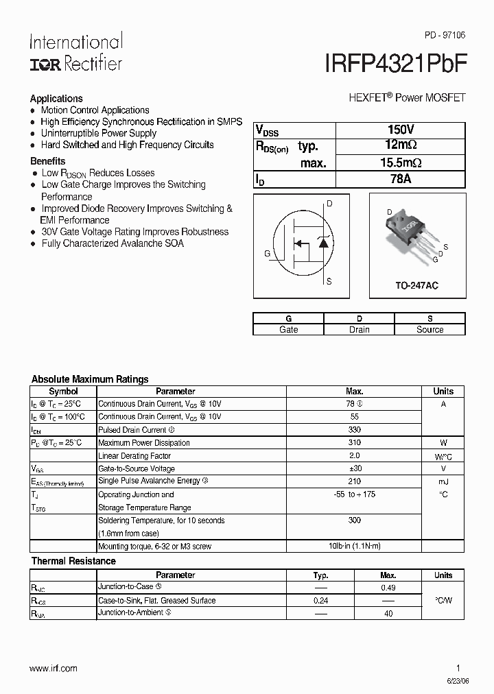 IRFP4321PBF-15_8206971.PDF Datasheet