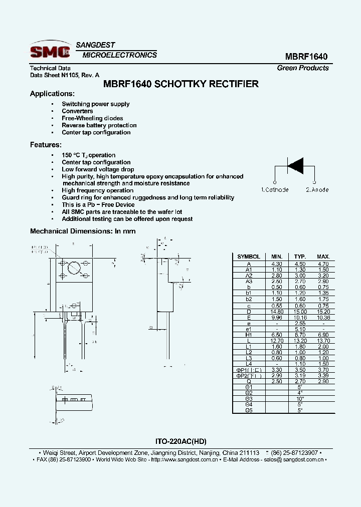 MBRF1640_8207360.PDF Datasheet