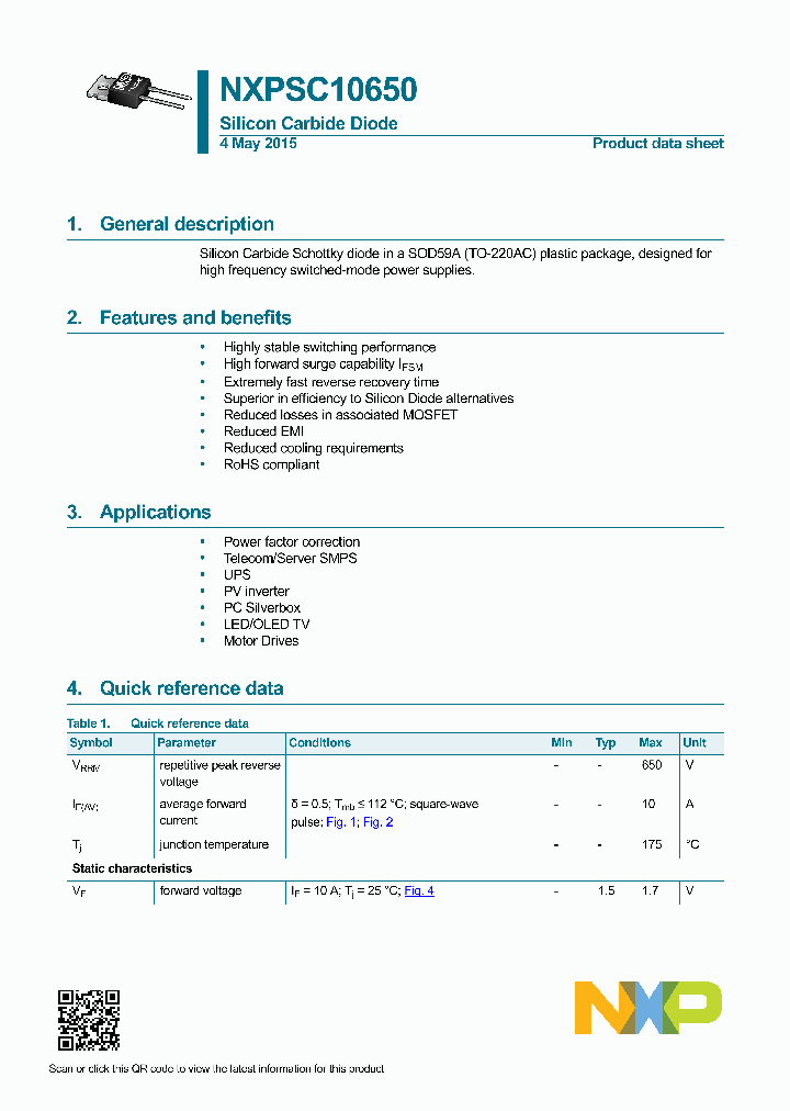 NXPSC10650-15_8209586.PDF Datasheet