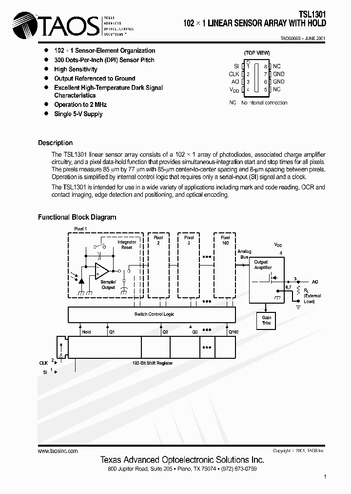 TSL1301_8209867.PDF Datasheet
