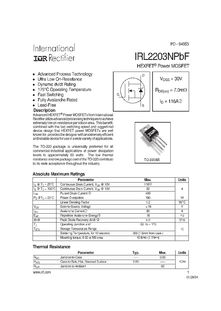 IRL2203NPBF-15_8209905.PDF Datasheet
