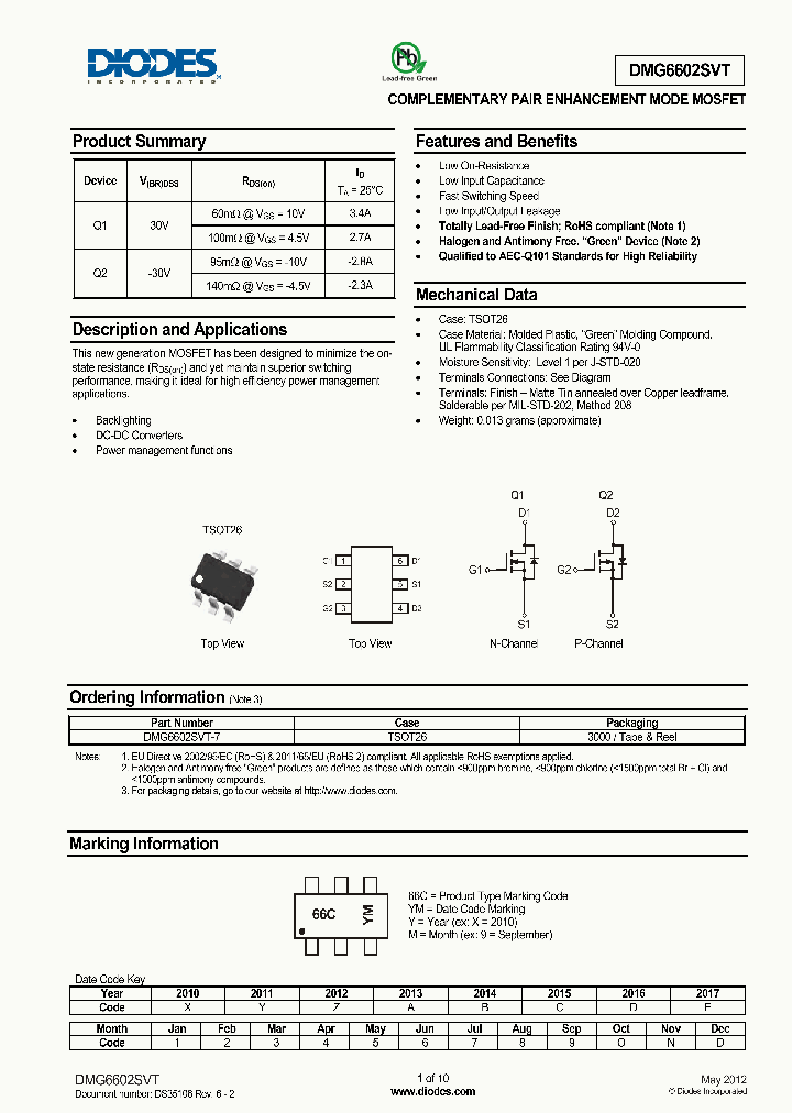 DMG6602SVT_8210220.PDF Datasheet