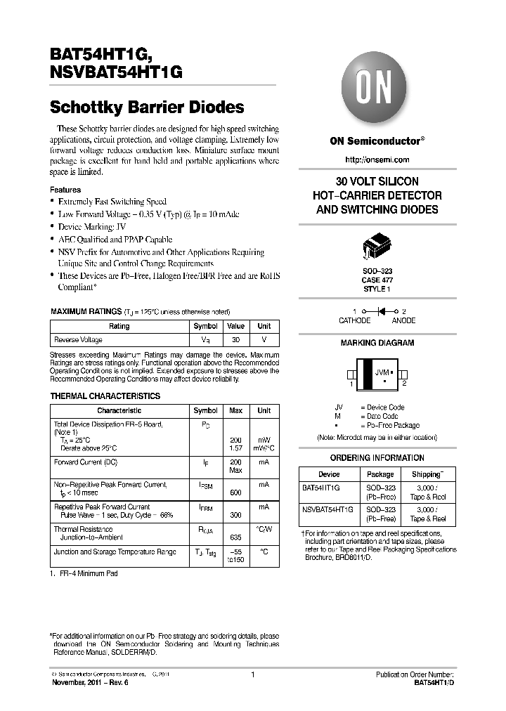 NSVBAT54HT1G_8212672.PDF Datasheet