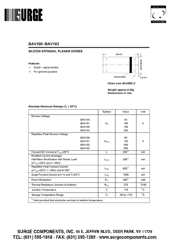 BAV100_8213476.PDF Datasheet