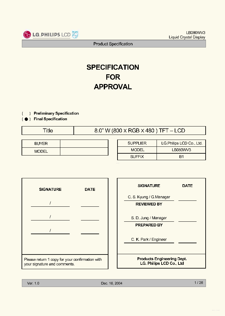 LB080WV3-B1_7831450.PDF Datasheet