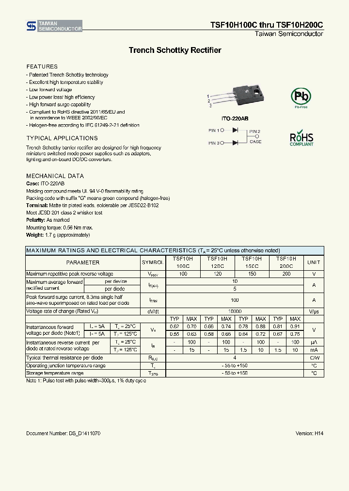 TSF10H120C_8214548.PDF Datasheet