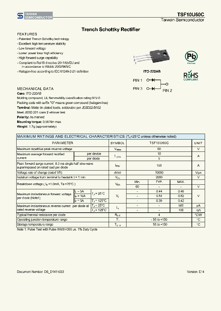 TSF10U60C_8214553.PDF Datasheet