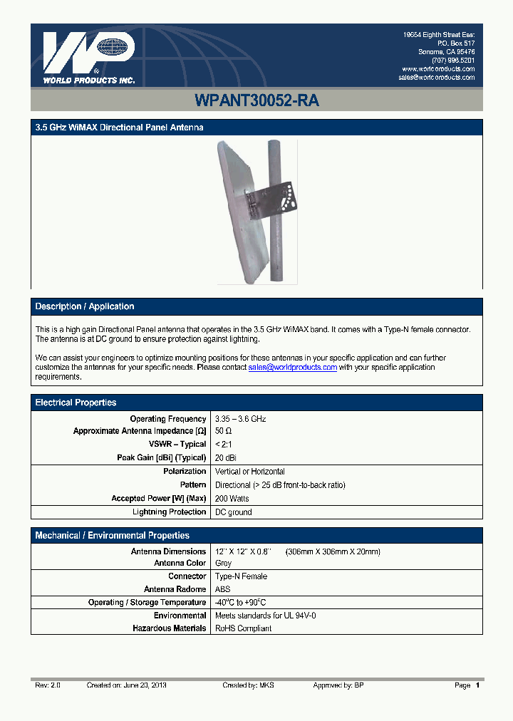 WPANT30052-RA_8215686.PDF Datasheet