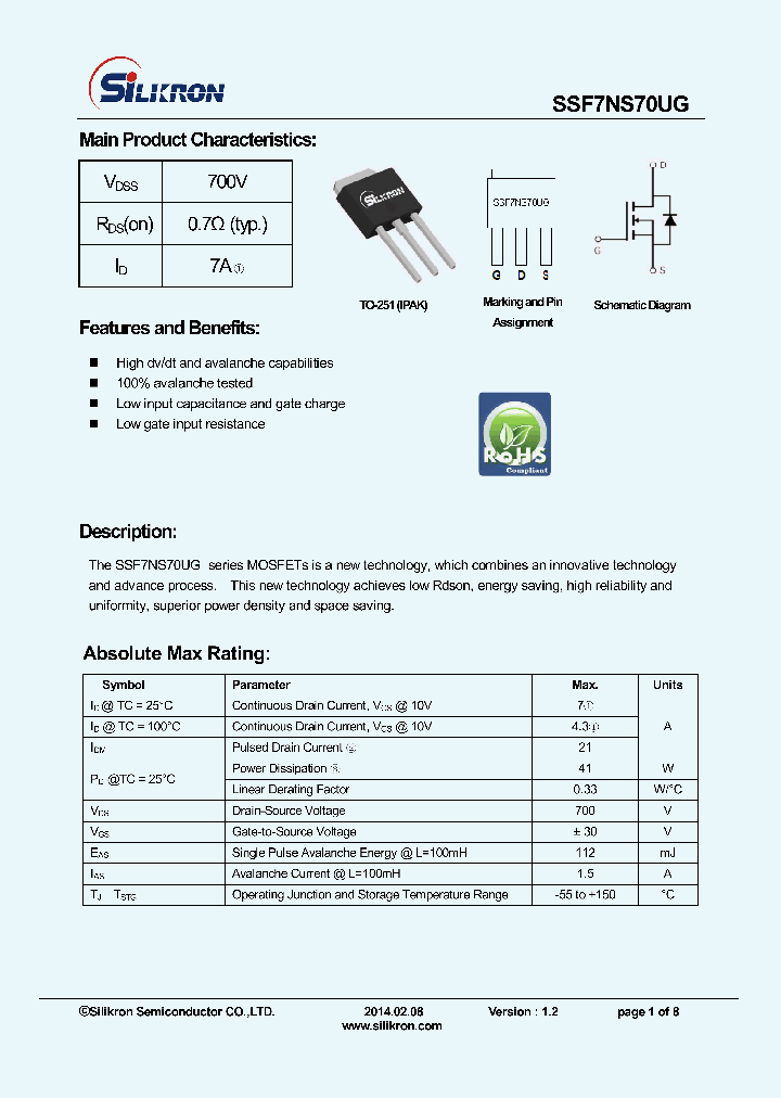 SSF7NS70UG_8216137.PDF Datasheet