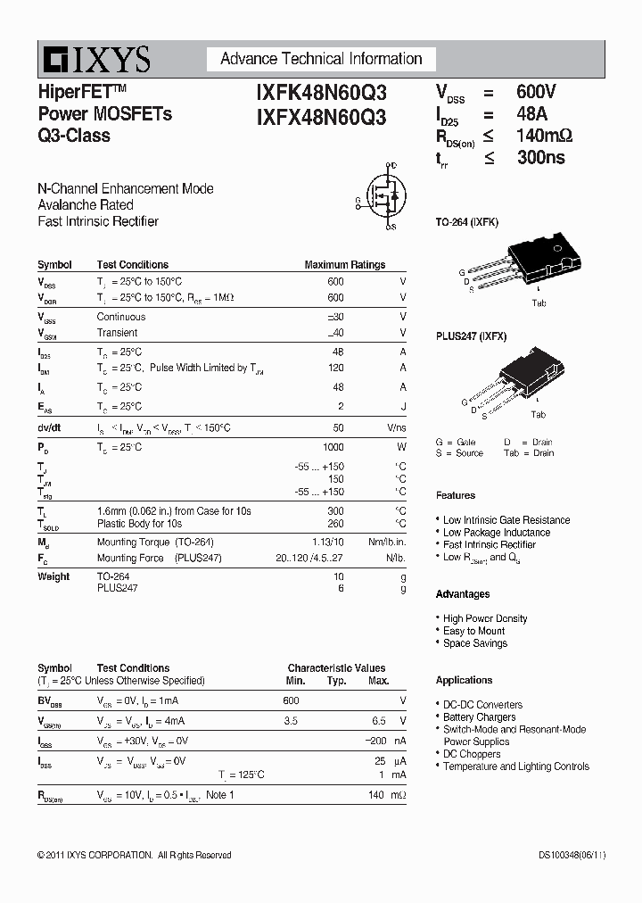 IXFX48N60Q3_8216358.PDF Datasheet